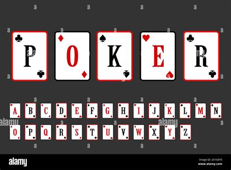 Playing Cards Letters Casino .